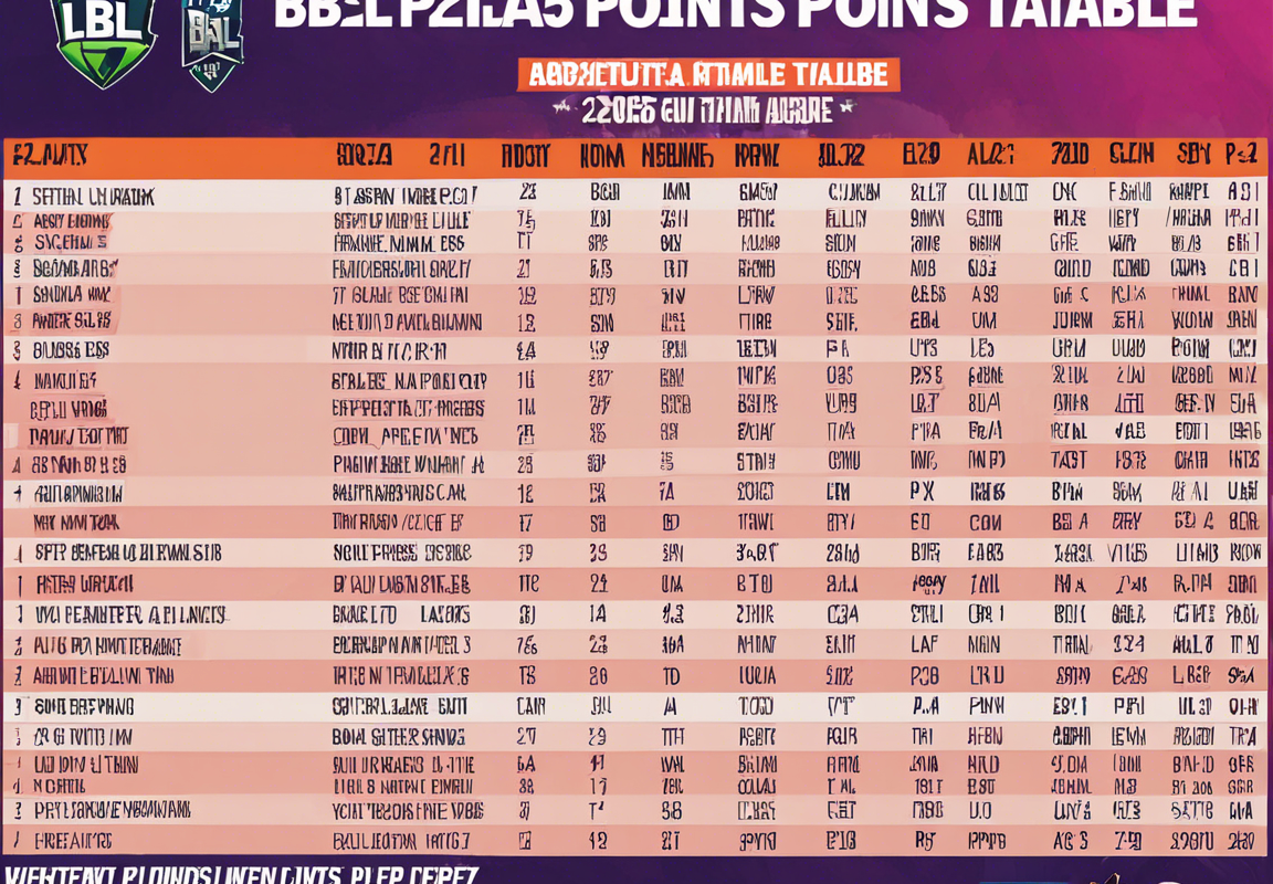 Exploring BBL 2024 Points Table