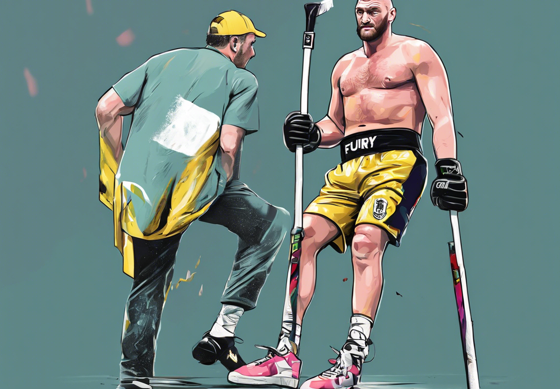 Tyson Fury Spotted on Crutches Before Usyk Fight